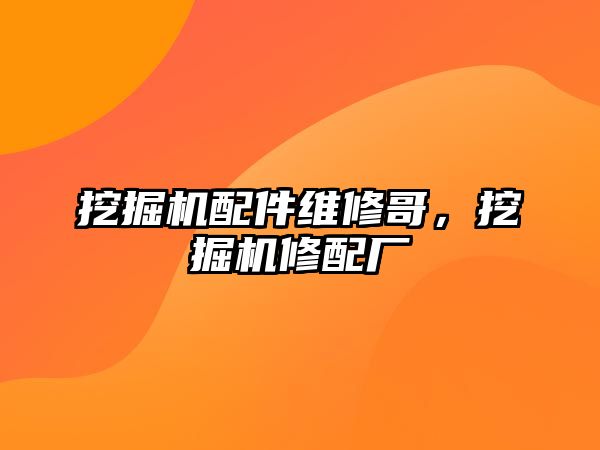 挖掘機配件維修哥，挖掘機修配廠