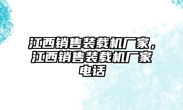 江西銷售裝載機廠家，江西銷售裝載機廠家電話