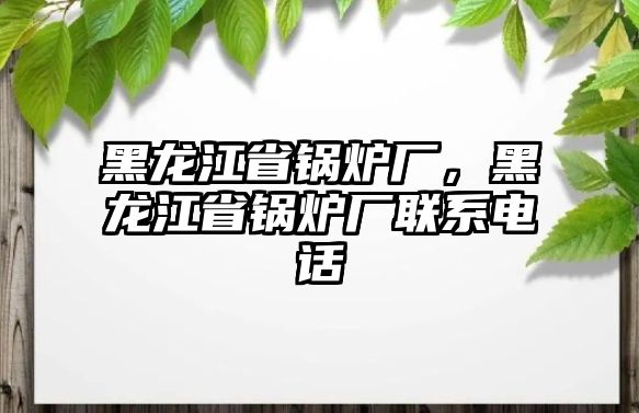 黑龍江省鍋爐廠，黑龍江省鍋爐廠聯(lián)系電話