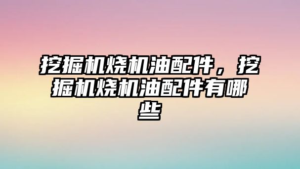 挖掘機燒機油配件，挖掘機燒機油配件有哪些