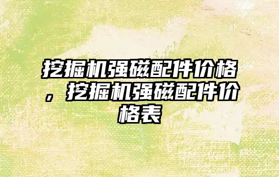 挖掘機強磁配件價格，挖掘機強磁配件價格表