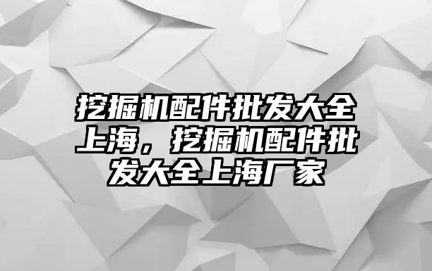 挖掘機(jī)配件批發(fā)大全上海，挖掘機(jī)配件批發(fā)大全上海廠家