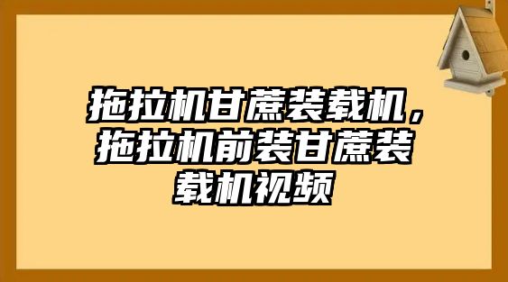 拖拉機(jī)甘蔗裝載機(jī)，拖拉機(jī)前裝甘蔗裝載機(jī)視頻