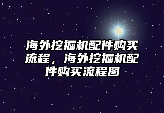 海外挖掘機(jī)配件購(gòu)買流程，海外挖掘機(jī)配件購(gòu)買流程圖