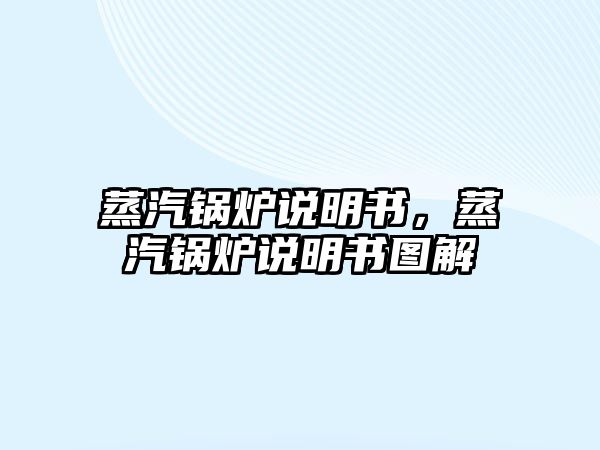 蒸汽鍋爐說明書，蒸汽鍋爐說明書圖解