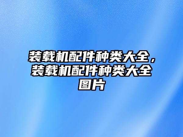 裝載機配件種類大全，裝載機配件種類大全圖片