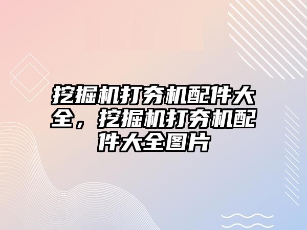 挖掘機打夯機配件大全，挖掘機打夯機配件大全圖片