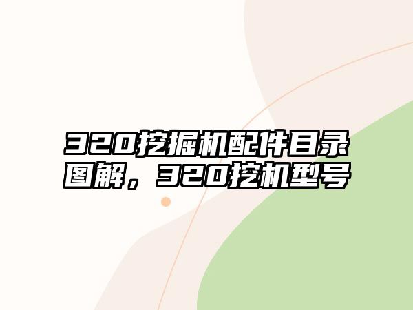 320挖掘機配件目錄圖解，320挖機型號