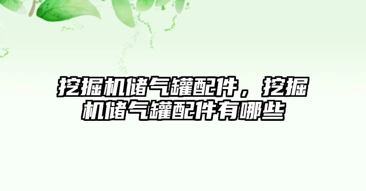 挖掘機儲氣罐配件，挖掘機儲氣罐配件有哪些