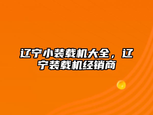 遼寧小裝載機大全，遼寧裝載機經(jīng)銷商