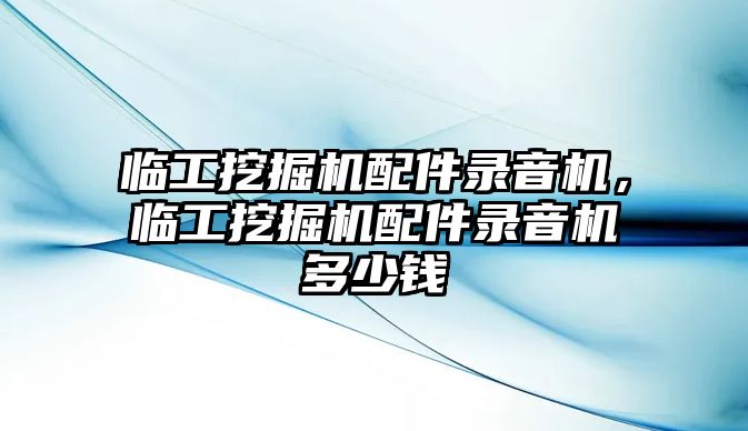 臨工挖掘機(jī)配件錄音機(jī)，臨工挖掘機(jī)配件錄音機(jī)多少錢