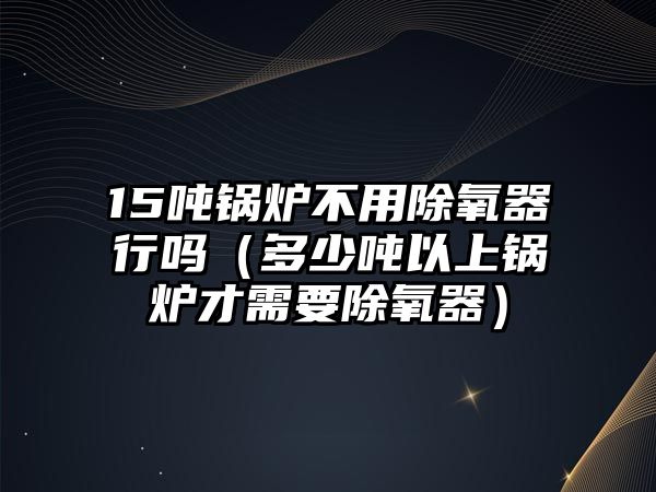 15噸鍋爐不用除氧器行嗎（多少?lài)嵰陨襄仩t才需要除氧器）