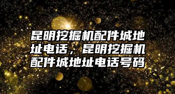 昆明挖掘機(jī)配件城地址電話，昆明挖掘機(jī)配件城地址電話號碼