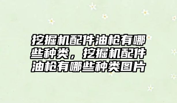 挖掘機配件油槍有哪些種類，挖掘機配件油槍有哪些種類圖片