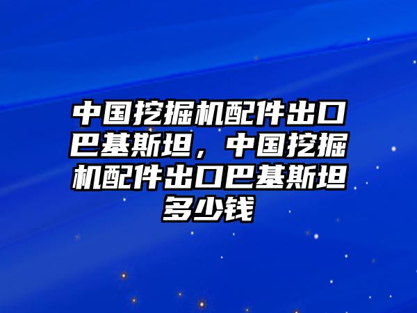 中國(guó)挖掘機(jī)配件出口巴基斯坦，中國(guó)挖掘機(jī)配件出口巴基斯坦多少錢