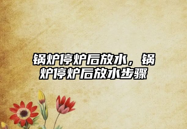 鍋爐停爐后放水，鍋爐停爐后放水步驟