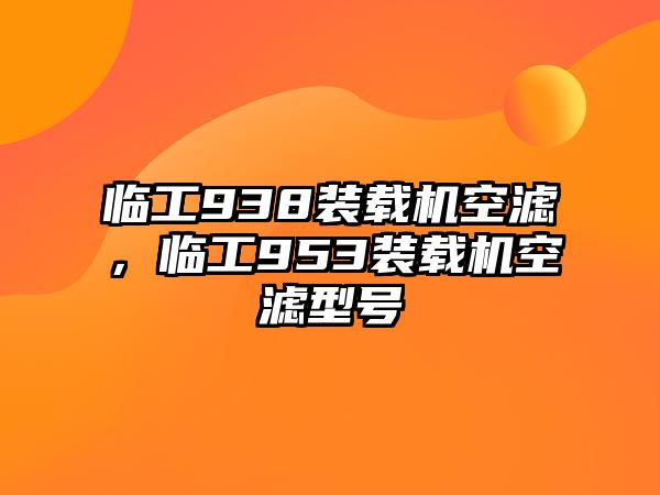 臨工938裝載機(jī)空濾，臨工953裝載機(jī)空濾型號(hào)