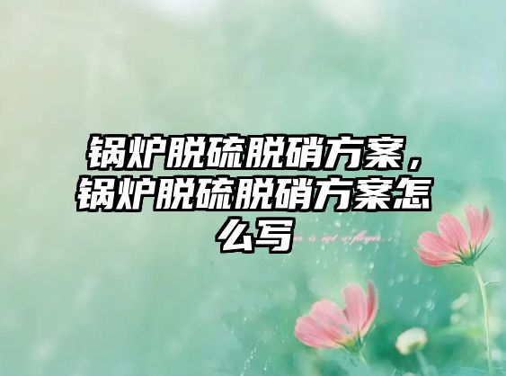 鍋爐脫硫脫硝方案，鍋爐脫硫脫硝方案怎么寫