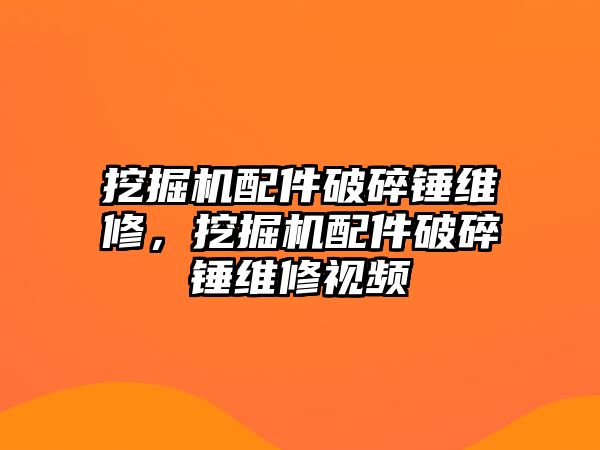 挖掘機(jī)配件破碎錘維修，挖掘機(jī)配件破碎錘維修視頻