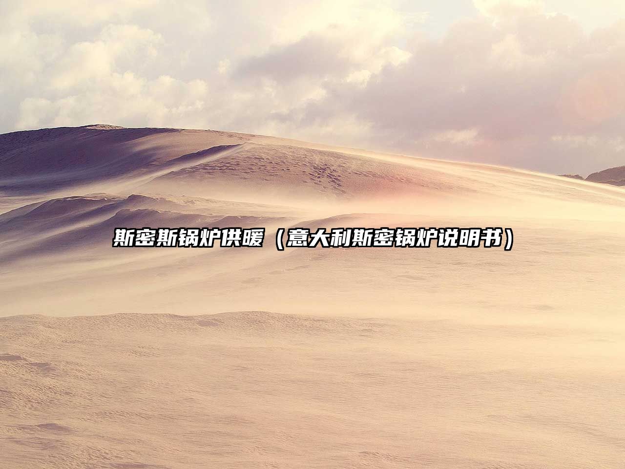 斯密斯鍋爐供暖（意大利斯密鍋爐說明書）