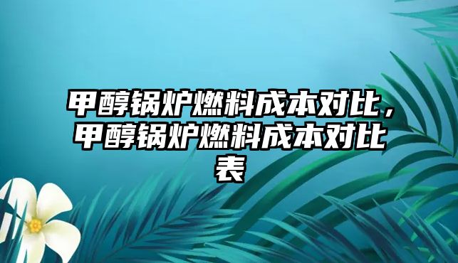 甲醇鍋爐燃料成本對比，甲醇鍋爐燃料成本對比表