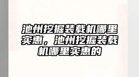 池州挖掘裝載機哪里實惠，池州挖掘裝載機哪里實惠的