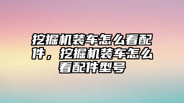 挖掘機(jī)裝車怎么看配件，挖掘機(jī)裝車怎么看配件型號(hào)