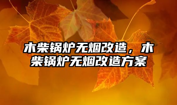 木柴鍋爐無煙改造，木柴鍋爐無煙改造方案