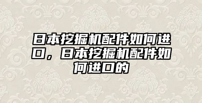 日本挖掘機配件如何進口，日本挖掘機配件如何進口的