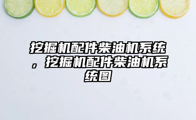 挖掘機配件柴油機系統(tǒng)，挖掘機配件柴油機系統(tǒng)圖