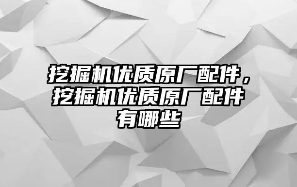 挖掘機優(yōu)質(zhì)原廠配件，挖掘機優(yōu)質(zhì)原廠配件有哪些