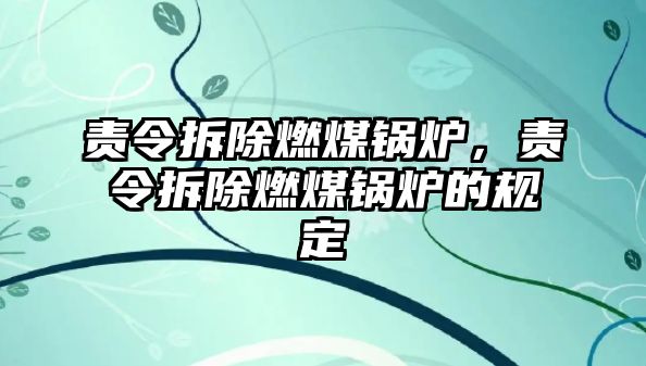 責(zé)令拆除燃煤鍋爐，責(zé)令拆除燃煤鍋爐的規(guī)定