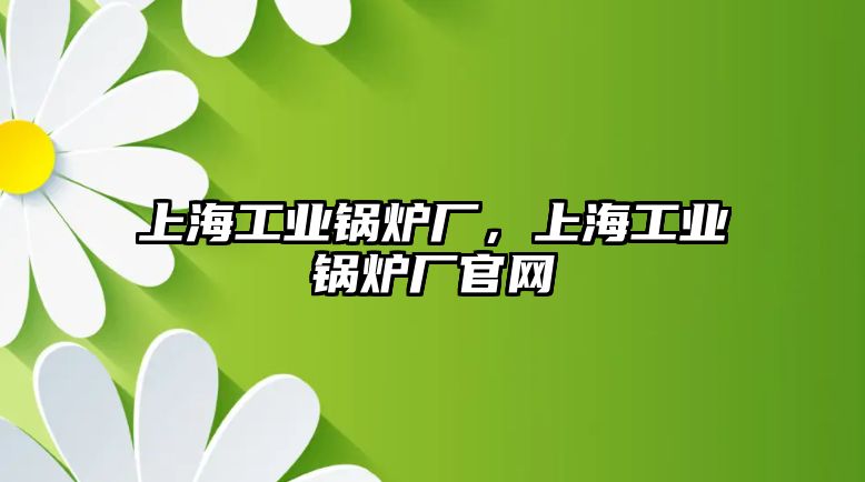 上海工業(yè)鍋爐廠，上海工業(yè)鍋爐廠官網(wǎng)