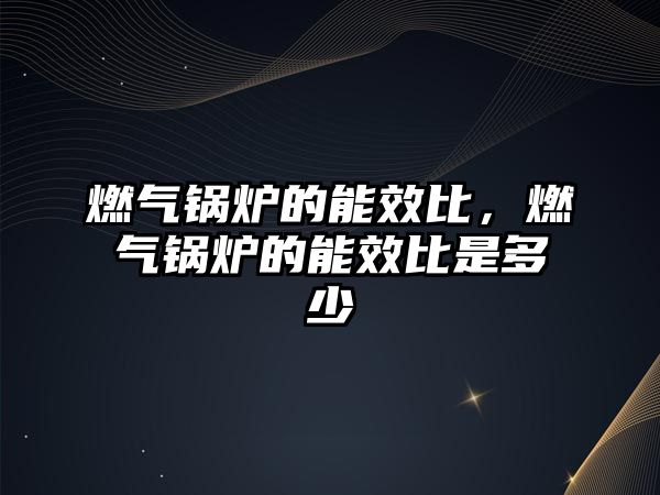 燃?xì)忮仩t的能效比，燃?xì)忮仩t的能效比是多少