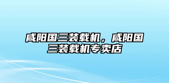 咸陽國三裝載機，咸陽國三裝載機專賣店