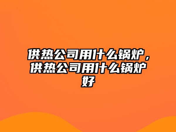 供熱公司用什么鍋爐，供熱公司用什么鍋爐好