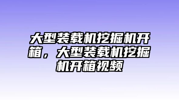 大型裝載機(jī)挖掘機(jī)開箱，大型裝載機(jī)挖掘機(jī)開箱視頻