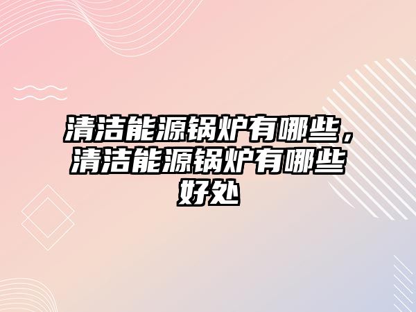 清潔能源鍋爐有哪些，清潔能源鍋爐有哪些好處