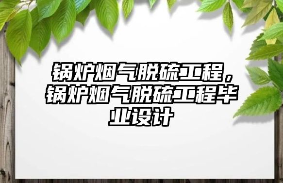 鍋爐煙氣脫硫工程，鍋爐煙氣脫硫工程畢業(yè)設(shè)計