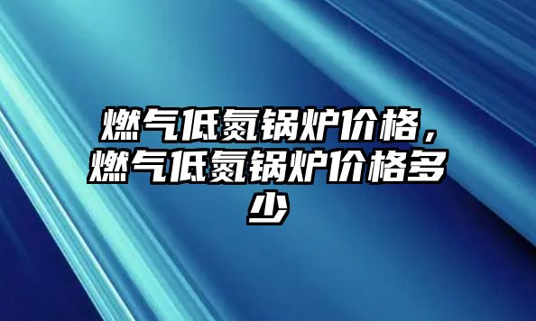 燃氣低氮鍋爐價格，燃氣低氮鍋爐價格多少