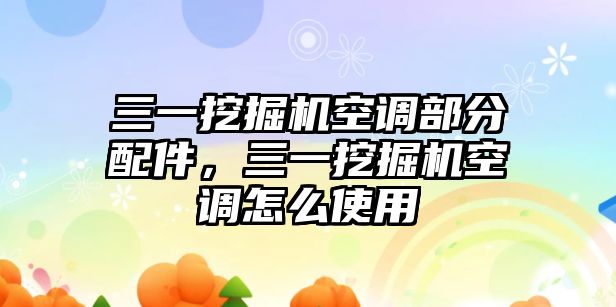 三一挖掘機空調(diào)部分配件，三一挖掘機空調(diào)怎么使用