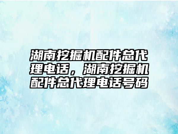 湖南挖掘機配件總代理電話，湖南挖掘機配件總代理電話號碼