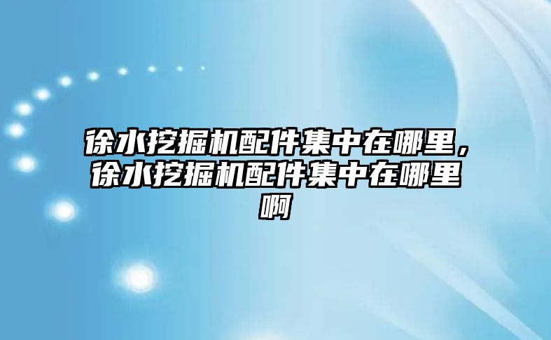 徐水挖掘機配件集中在哪里，徐水挖掘機配件集中在哪里啊