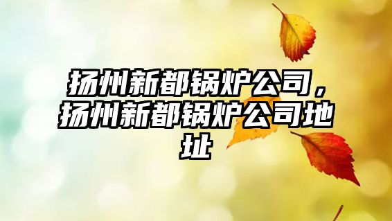 揚州新都鍋爐公司，揚州新都鍋爐公司地址