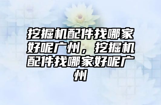 挖掘機配件找哪家好呢廣州，挖掘機配件找哪家好呢廣州