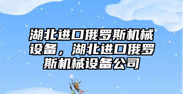 湖北進口俄羅斯機械設(shè)備，湖北進口俄羅斯機械設(shè)備公司