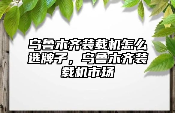 烏魯木齊裝載機(jī)怎么選牌子，烏魯木齊裝載機(jī)市場