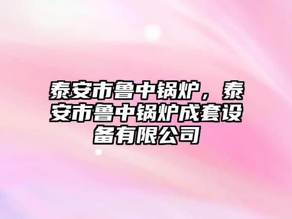 泰安市魯中鍋爐，泰安市魯中鍋爐成套設(shè)備有限公司