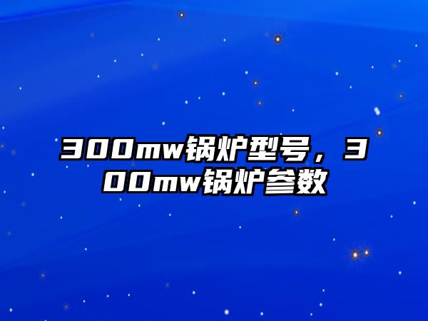 300mw鍋爐型號，300mw鍋爐參數(shù)