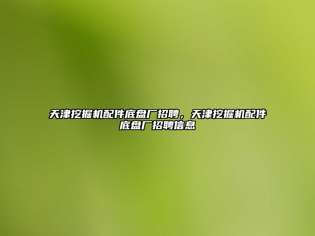 天津挖掘機配件底盤廠招聘，天津挖掘機配件底盤廠招聘信息